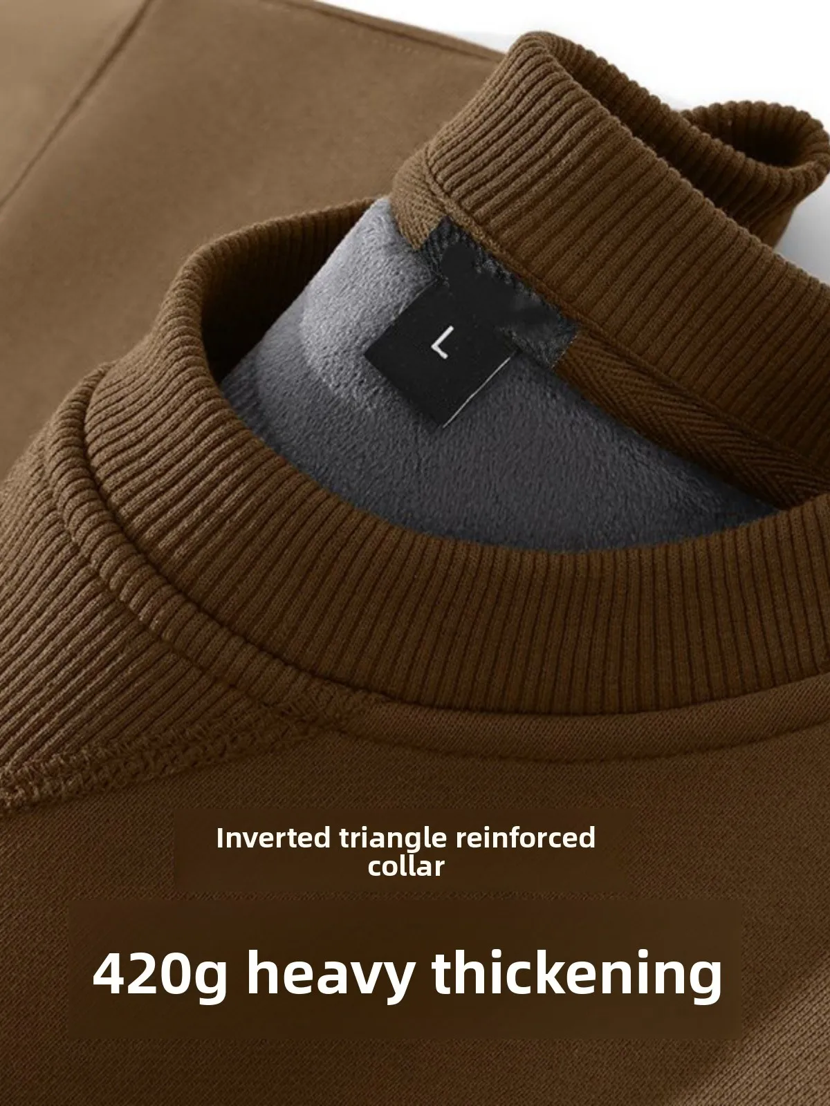 هودي سميك من الصوف للرجال بلون سادة وياقة مستديرة، سترة جديدة للخريف والشتاء، تصميم شبابي شعبي فضفاض بأكمام طويلة