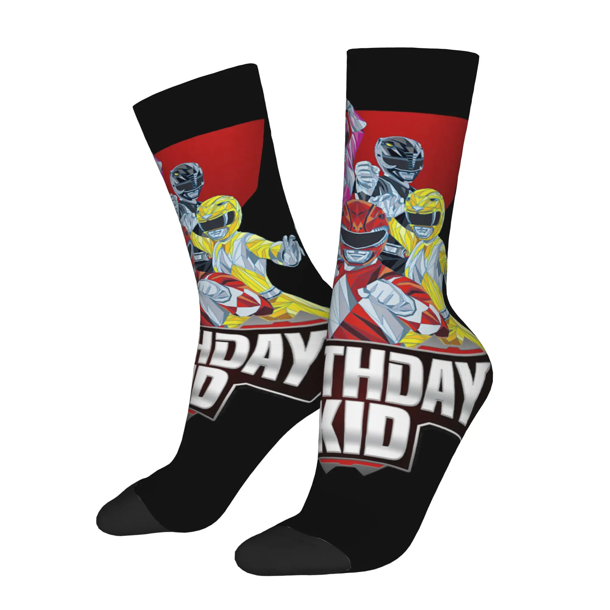 cycling socks Power Rangers Birthday Kid Mighty Morphin Group Shot Youth Crazy Men's compression Socks Unisex items Sock