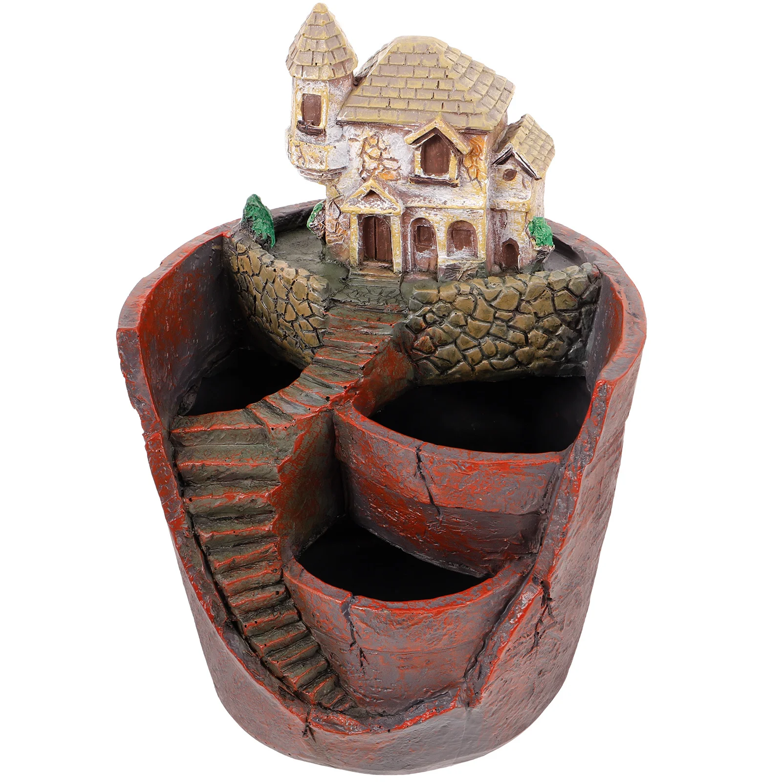 

Stylish Resin Craft Flowerpot Hanging Succulent Container with Unique Design Minimalist Garden Decor for Apartment Balcony