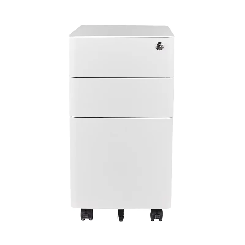 

Modern White 3 Drawer Office Furniture Metal Steel Fireproof Mobile Filing Cabinets for Home Use