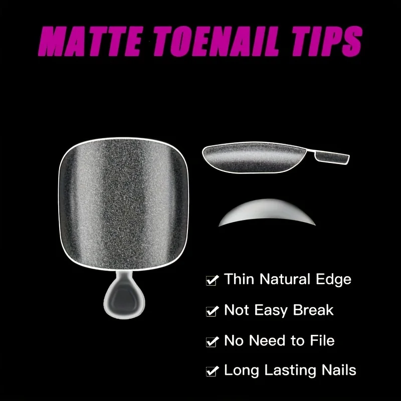 ปลายเล็บเท้าเจลนิ่ม 120 ชิ้น, เล็บเท้าปลอมแบบเต็มแผ่นสั้นแบบด้าน, ปลายเล็บเจลแบบกดติด, 12 ขนาด, ปลายเล็บเท้าสำหรับฤดูร้อน