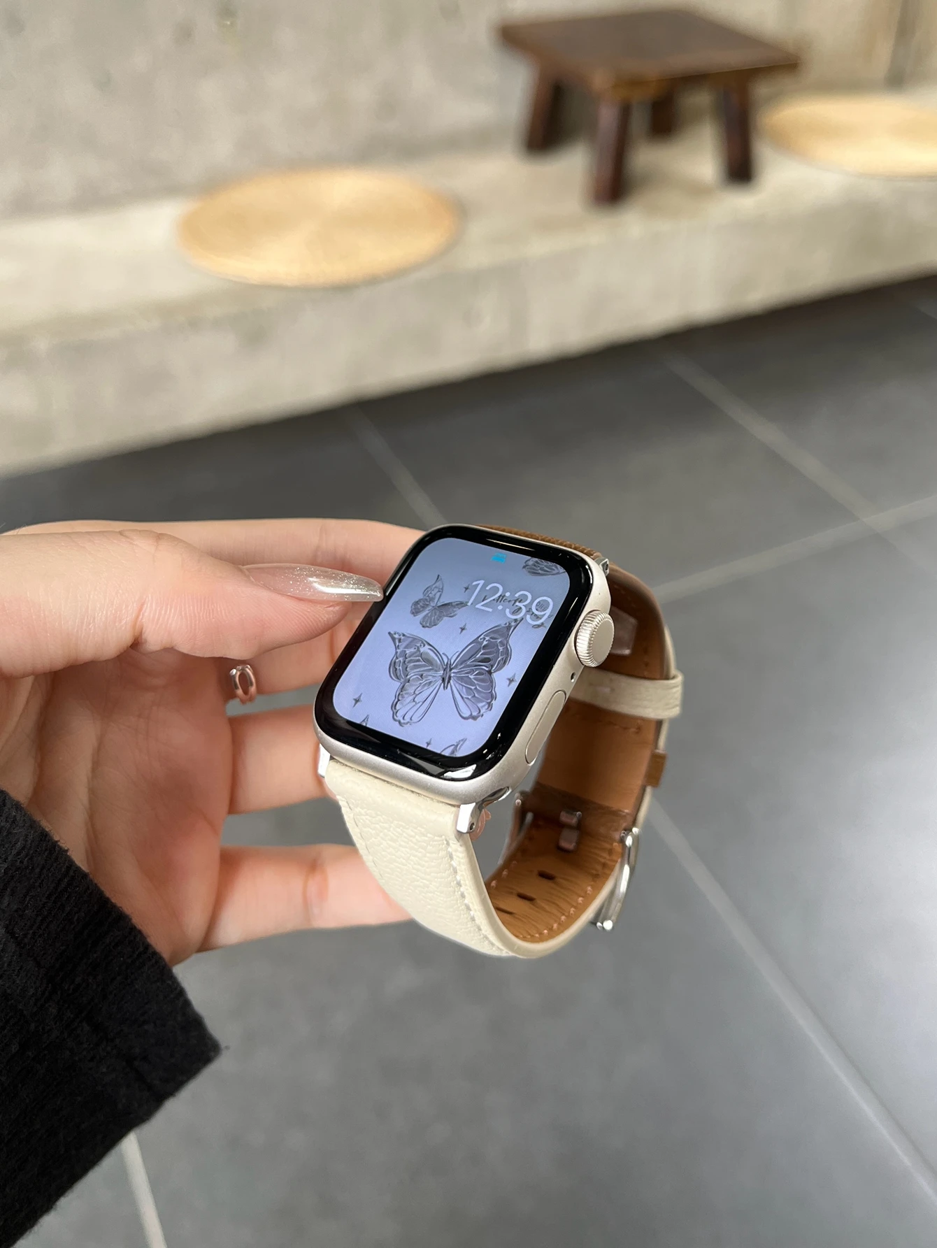 Leather loop women Correa For Apple Watch band Series Ultra 10/9/8/7/6/5/4 38mm 40mm 41mm 42mm 44mm 45mm 46mm 49mm Strap