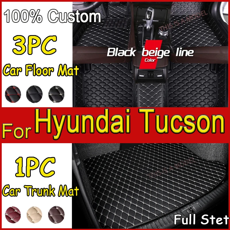 Car floor mats for Beijing-Hyundai Tucson 2021 2022 Custom auto foot Pads automobile carpet cover