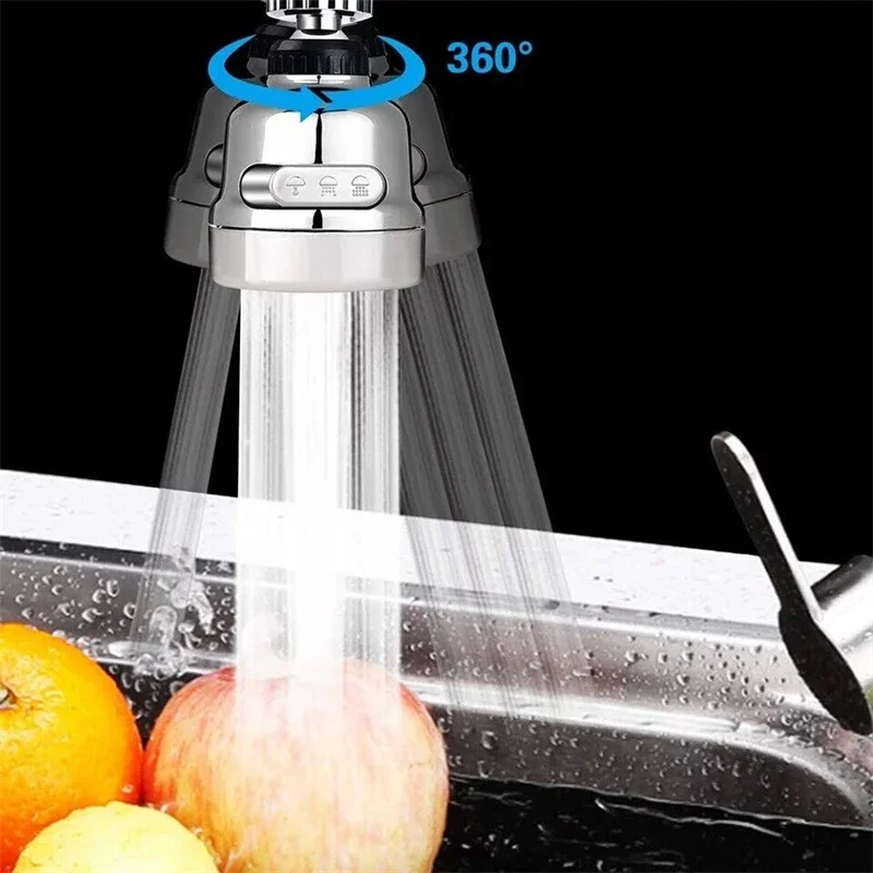 1-5Pcs 360° Kitchen Faucet Adapter 3 Modes Adjustable Faucet Sprayer Filter Diffuser Water Saving Nozzle Bath Tap Connector