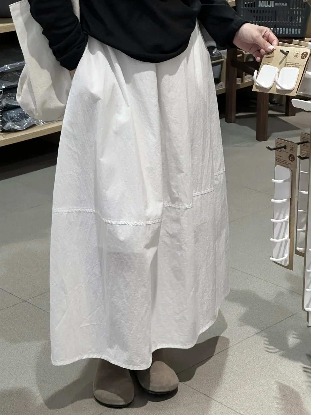 Spring White A-Line Flower Bud Skirt plus Size Conceals Hip Beautiful Half-length Skirt for Pear Straight Body Types