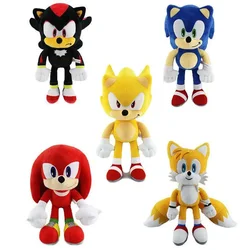 30cm High Quality Sonic Plush Toy Knuckles Tails Amy Rose Plush Doll Cute Soft Stuffed Plush Doll Birthday Gift for Children