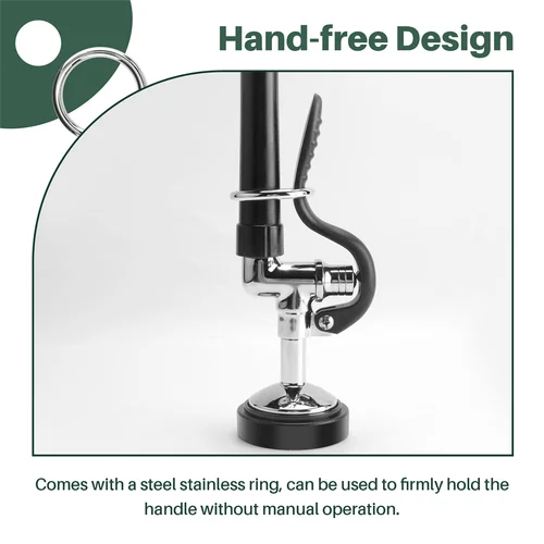 Pulverizador de preenjuague FLLF, piezas de grifo de cocina comercial, acabado cromado (negro)