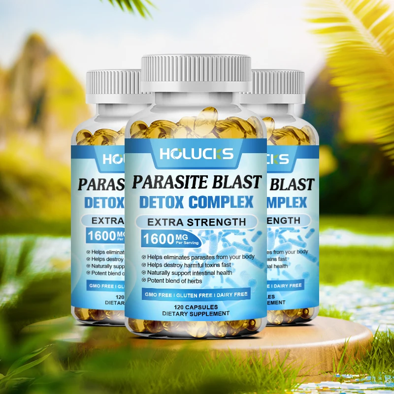 Capsule complesse disintossicanti naturali per parassiti, supportano l'equilibrio della flora intestinale e la vitalità generale, purificazione interna, immunità