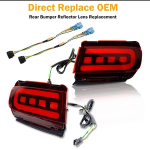 2 Stücke für Toyota Land Cruiser Prado 150 LC150 FJ150 GRJ150 Funktion von Stoßfänger reflektierenden Leuchten wie Schwanz, Bremslampen und hinteren Nebelscheinwerfern 8 Hauptverkäufe Haojue 150 Leuchtturm - №2