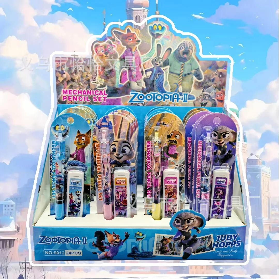 1/4/6pcsfor Zootopia مجموعة أقلام رصاص أوتوماتيكية الكرتون مع قلم رصاص الملء الحرة قطع الصحافة قلم رصاص نشاط الطالب الرصاص #2
