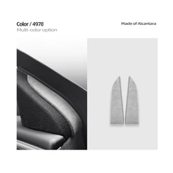 window horn trim sticker For Tesla New Model 3 highland 2024 loudspeaker Decoration decal alcantara suede interior accessories