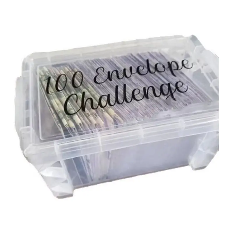 Customer Favorite 100 Envelope Challenge Box Set Easy And Fun Way To Save 10,000, 100 Envelopes Money Saving Challenge Box Reusa