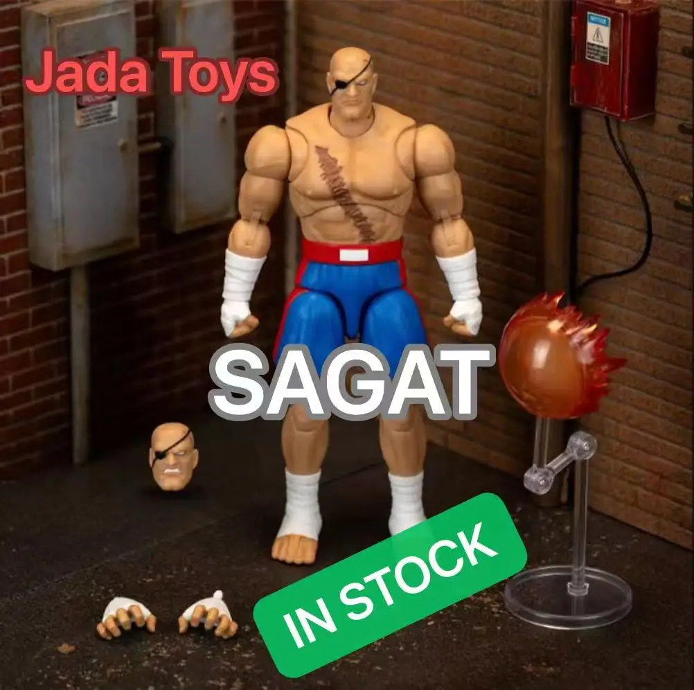 

Original Jada Toys Ultra Street Fighter II The Final Challengers Sagat Anime Action Collection Figures Model Toys In Stock