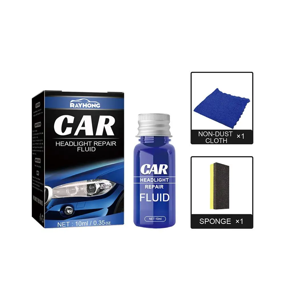 Car Headlights Restoration Kit Chemical Brightener Headlight Polisher Restorer Polishing Paste Set Auto Headlamps Wax Sanding