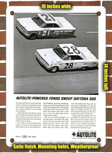 METAL SIGN - 1963 Fords Sweep Daytona 500 - 10x14 Inches