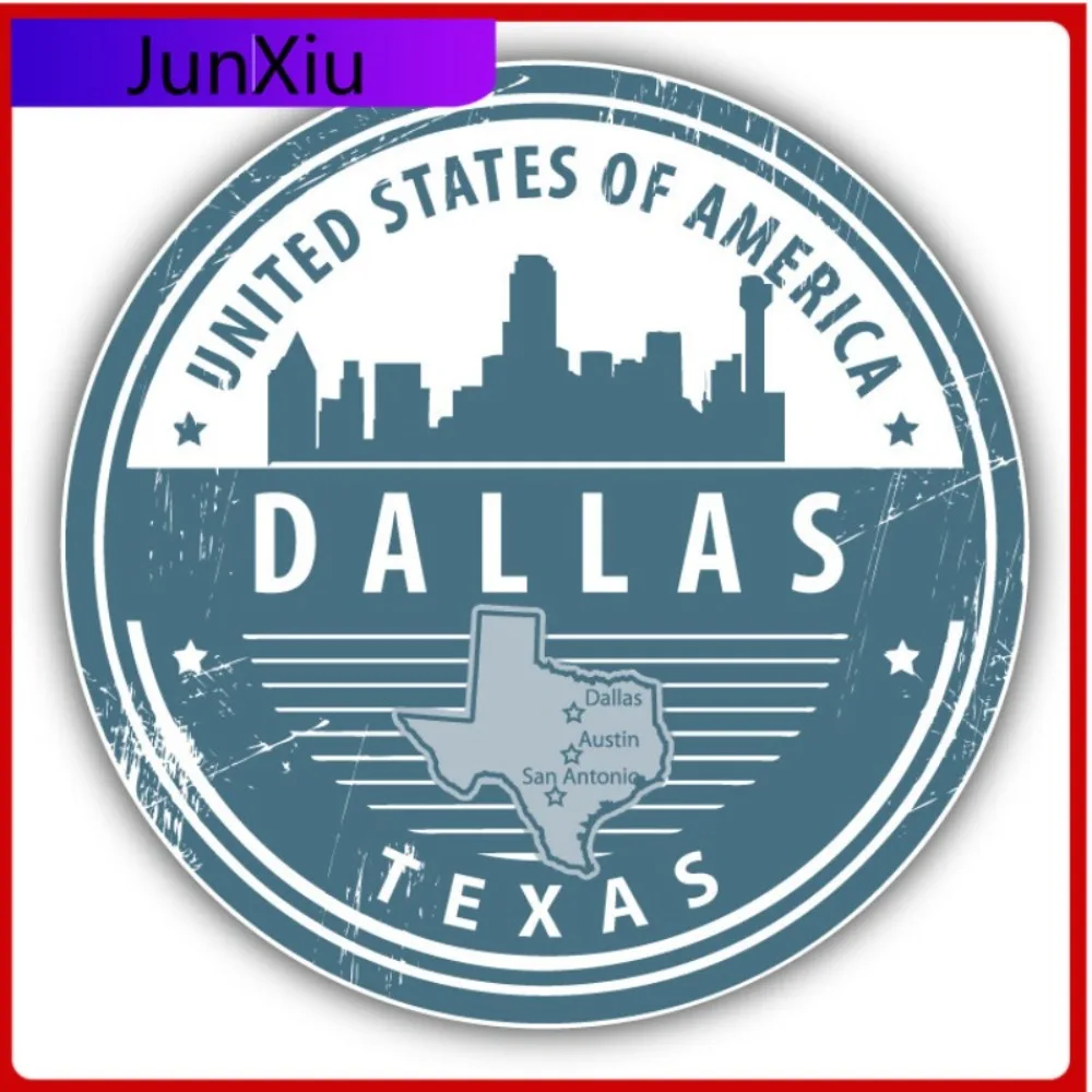 Dallas Texas Usa Grunge Rubber Stamp Travel Car Bumper Sticker Decal