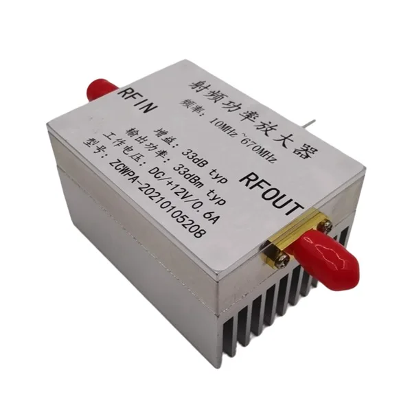 

Усилитель мощности RF, усилитель со скидкой, 10 МГц-670 МГц, 2 Вт, усилитель мощности RF HF FM VHF UHF, широкополосный радиочастотный усилитель мощности для любителей R