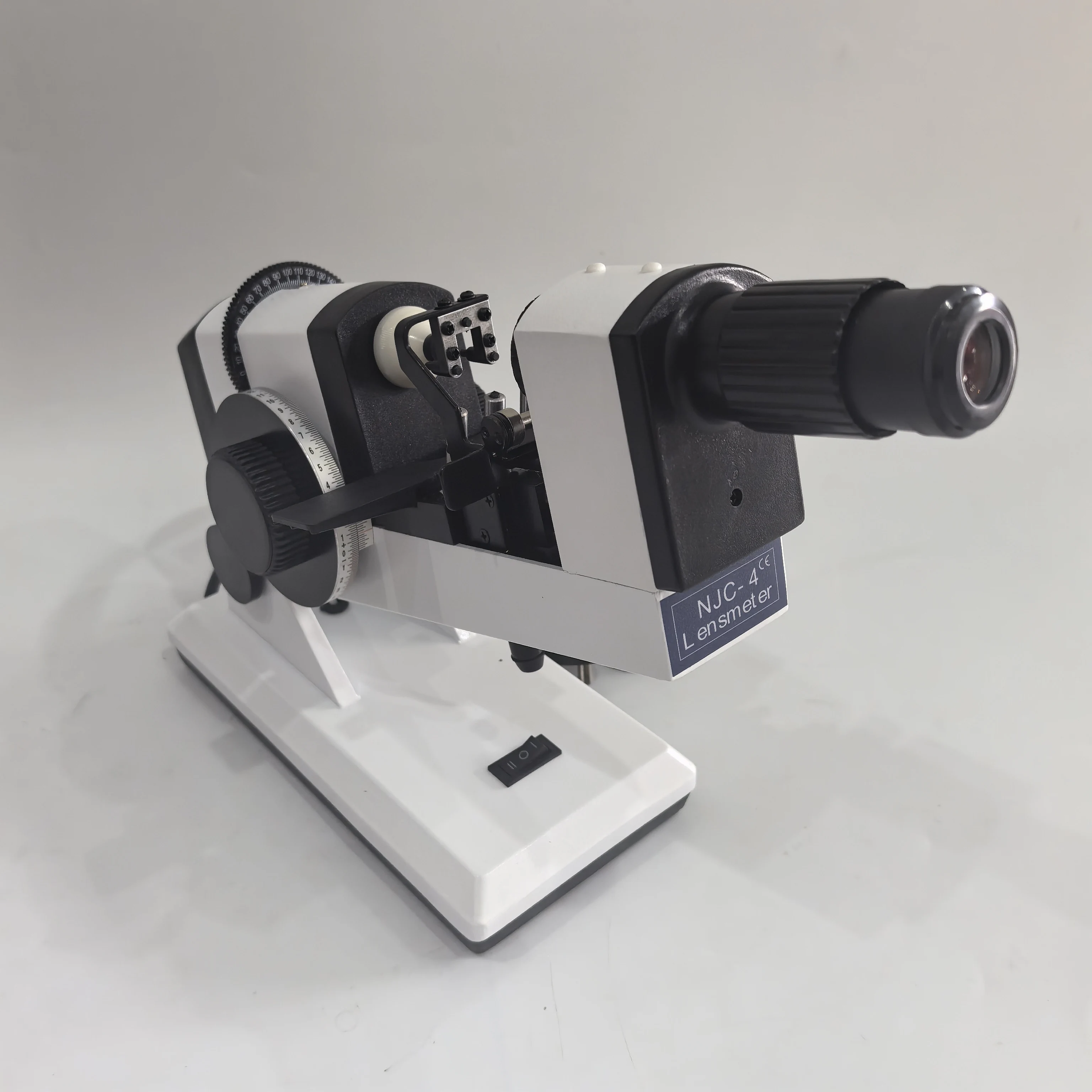 Novo NJC4 Focímetro Óptico Lensômetro Manual Lensmeter AC/DC alimentado Vertometro de leitura externa