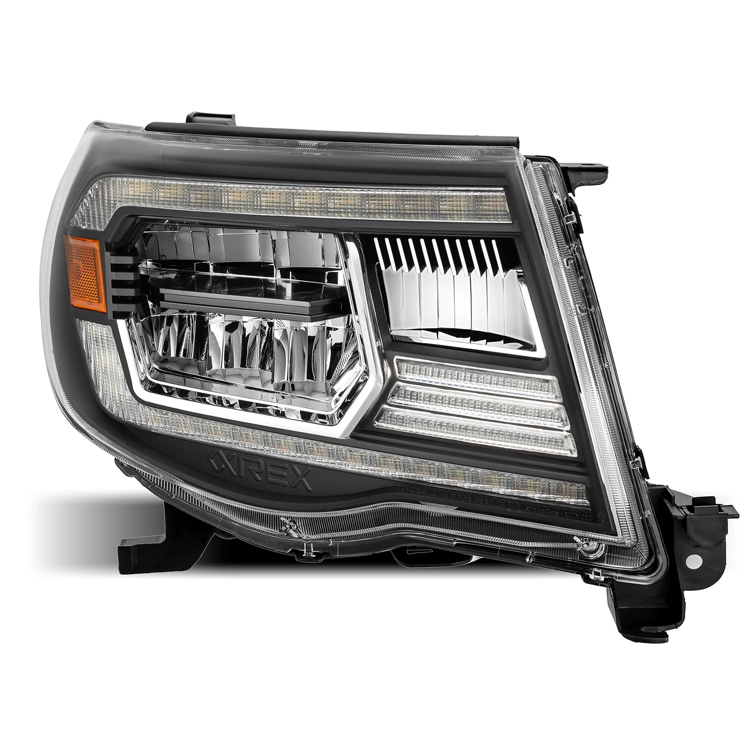 For 2005-2011 Toyota Tacoma Black LED Crystal Headlights Assembly Left/Right