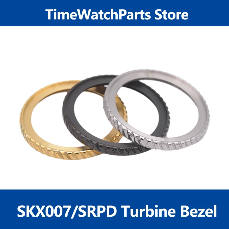 

Stainless Steel Turbine Bezel Ring For SKX007 SRPD Watch Cases 41mm Rotating Bezel Dive Watch Mod Replace Parts