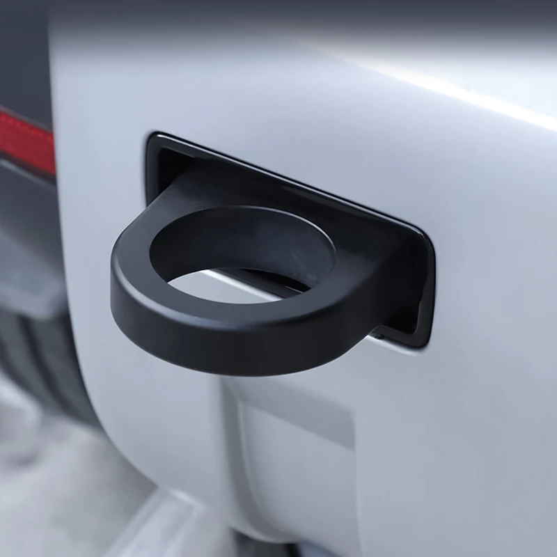 

ABS Glossy Black Car Trailer Hook Hole Frame Cover Decoration Trim For Land Rover Defender 90 110 130 2020-2026 Car Accessories