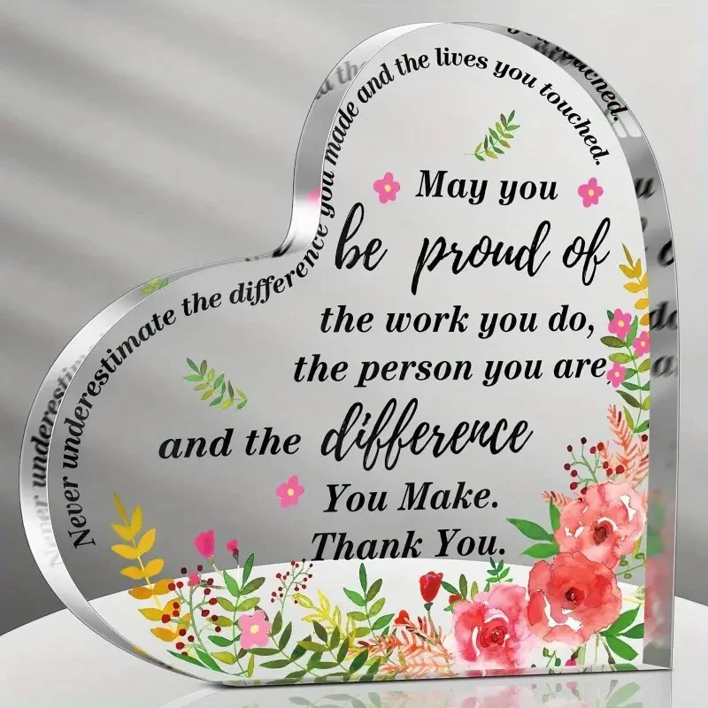 1PC, thank you to the women gifts / colleagues gift office gift coworkers retirement / farewell gift to friend friend acrylic Th