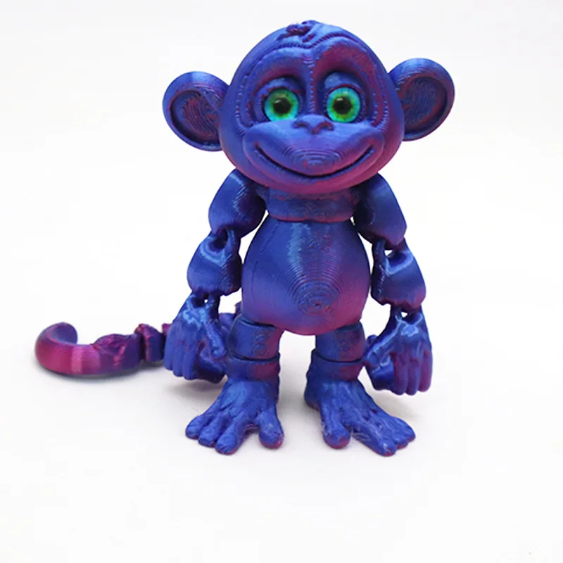 Stampa 3D Scimmia Artigianato Figura Multi-giunto Mobile Divertente Astratto Per La Decorazione Della Scrivania di Casa Statua Animali Regalo Unico Per Bambini