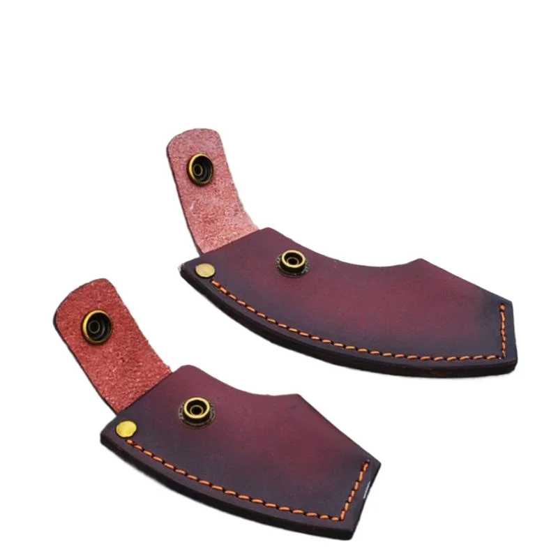 Funda de Hacha de Cuero Hecha a Mano, Protector de Hoja de Hacha de Cuero, Protector de Herramientas Portátil para Acampar al Aire Libre con Cierre a Presión
