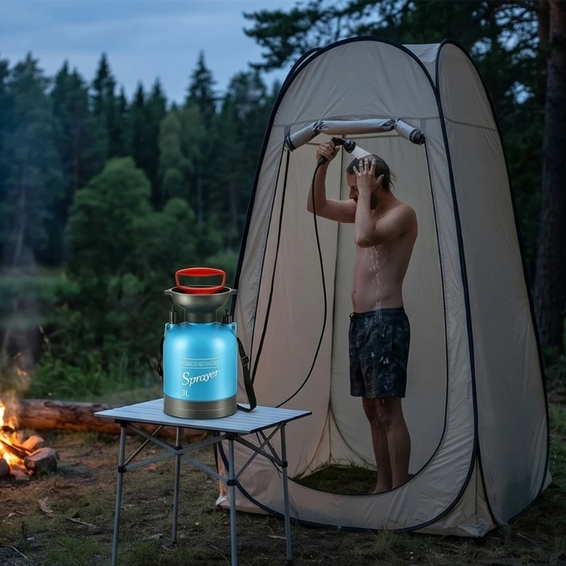 Outdoor Portable Shower For Camping Travel Vehicle Wash Pet Rinse Gardening Watering
