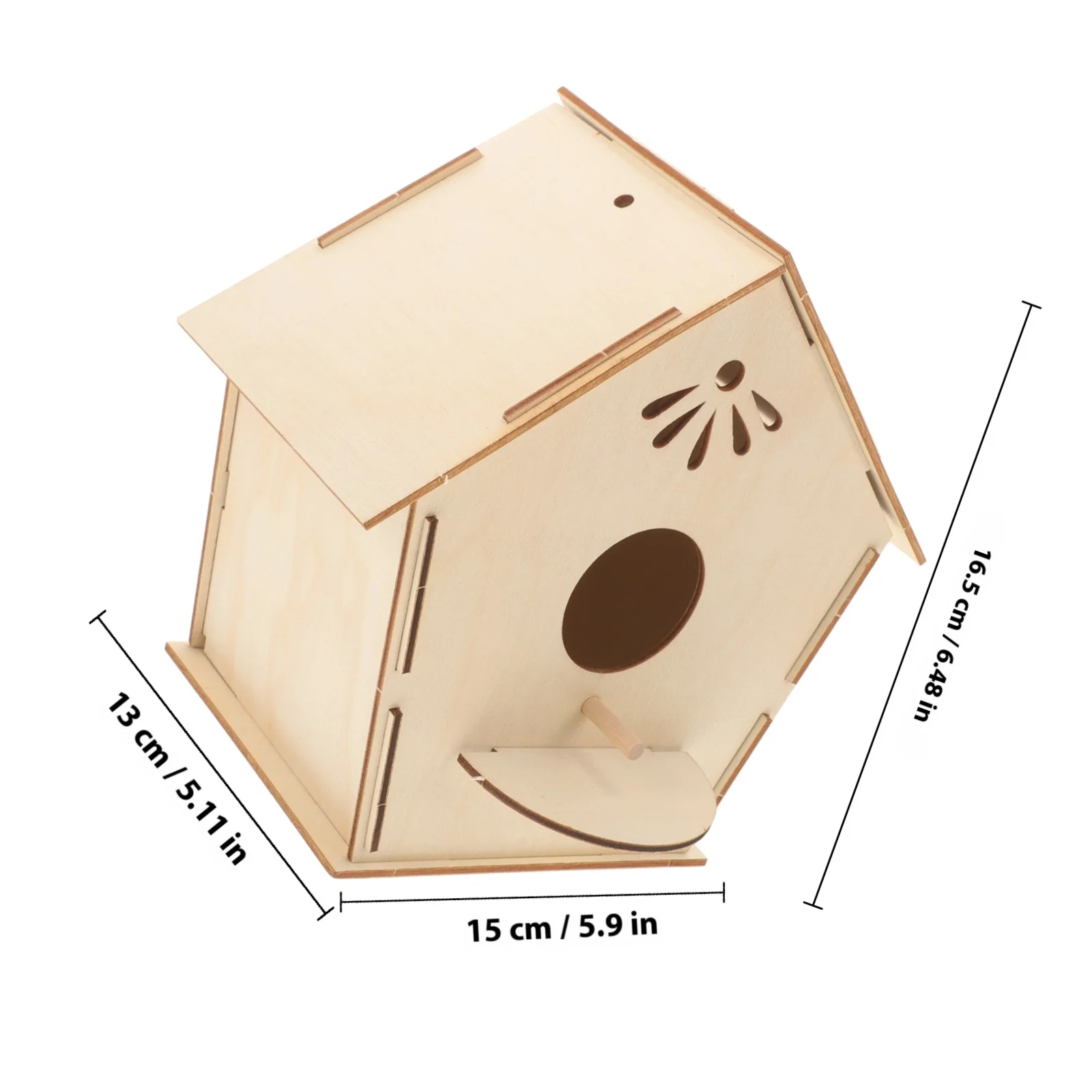 بيت الطيور الخشبي الحرفية دهان داي بيت الطيور الخشبي للأطفال الإبداع اليد اللوحة الحرفية DIY لعبة الكتابة على الجدران الخشبية #5