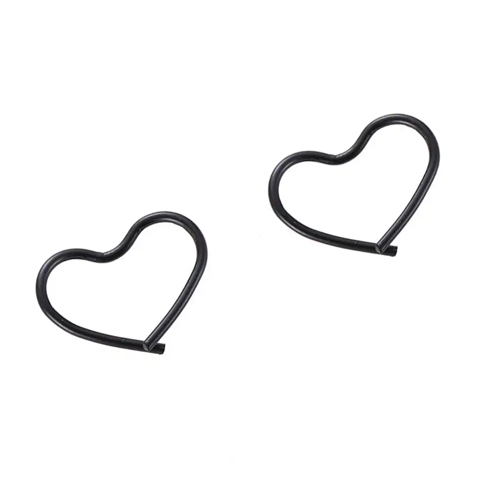 1 Pair Elegant Women Simple Heart Shape Earrings Girl Evening Party Ear Studs Ethnic Style Ear Rings