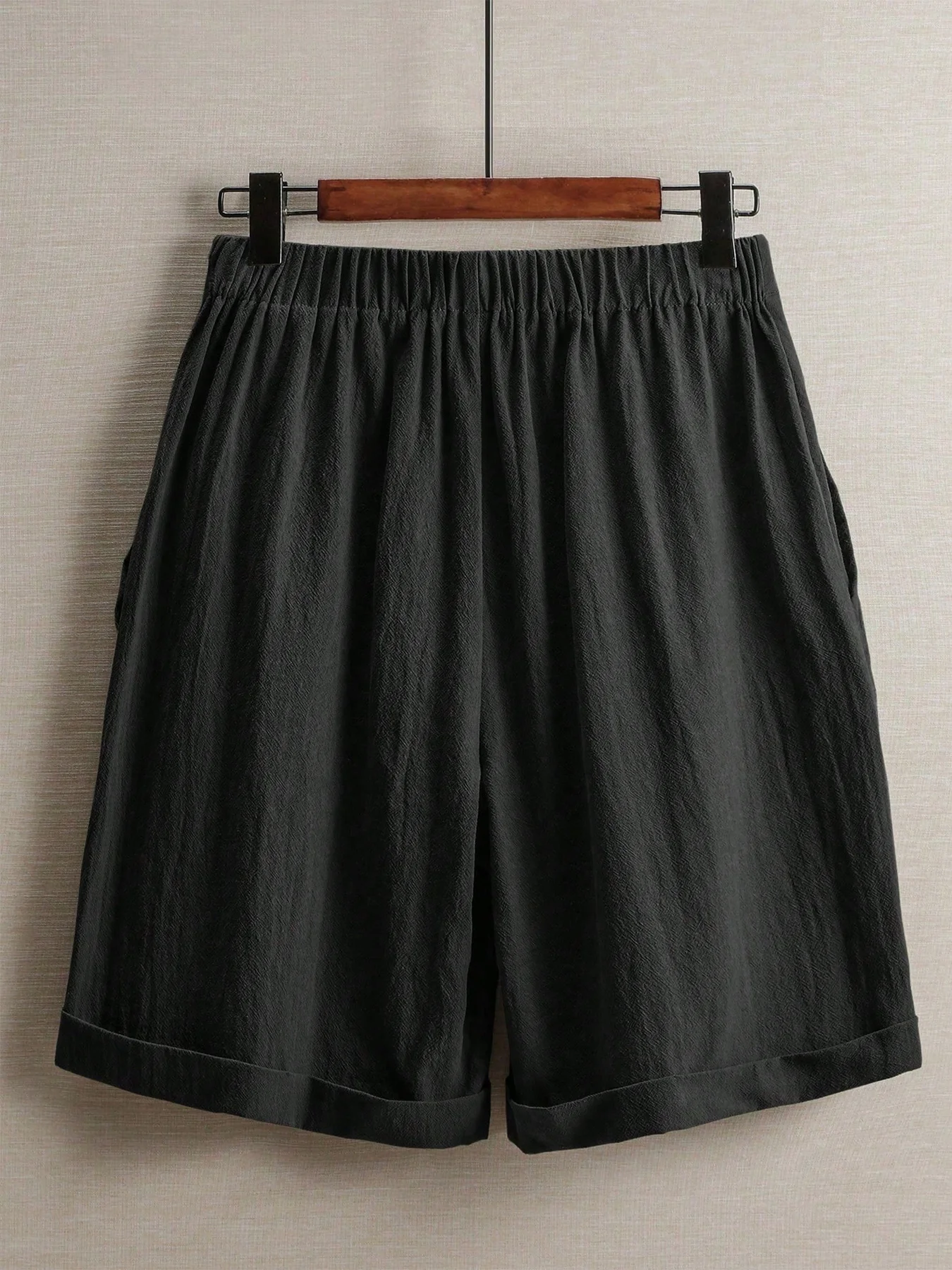 Sommerliche, leichte Damenhose mit fünf Taschen, weite, bequeme, gerade geschnittene Damenhose mit hoher Taille, modische Sport- und Freizeithose für den Außenbereich. – Detail 23