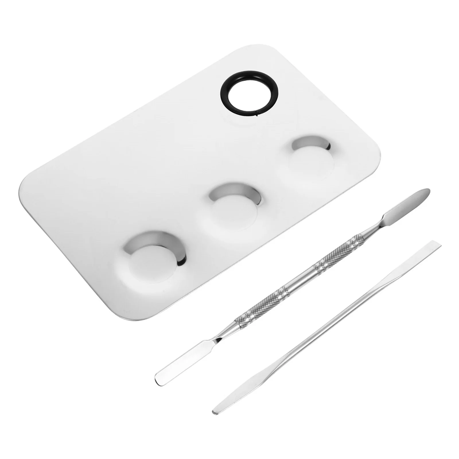 네일 아트 폴리쉬 메이크업 파운데이션 립스틱 DIY 뷰티 도구 매니큐어용 스테인리스 팔레트 3개