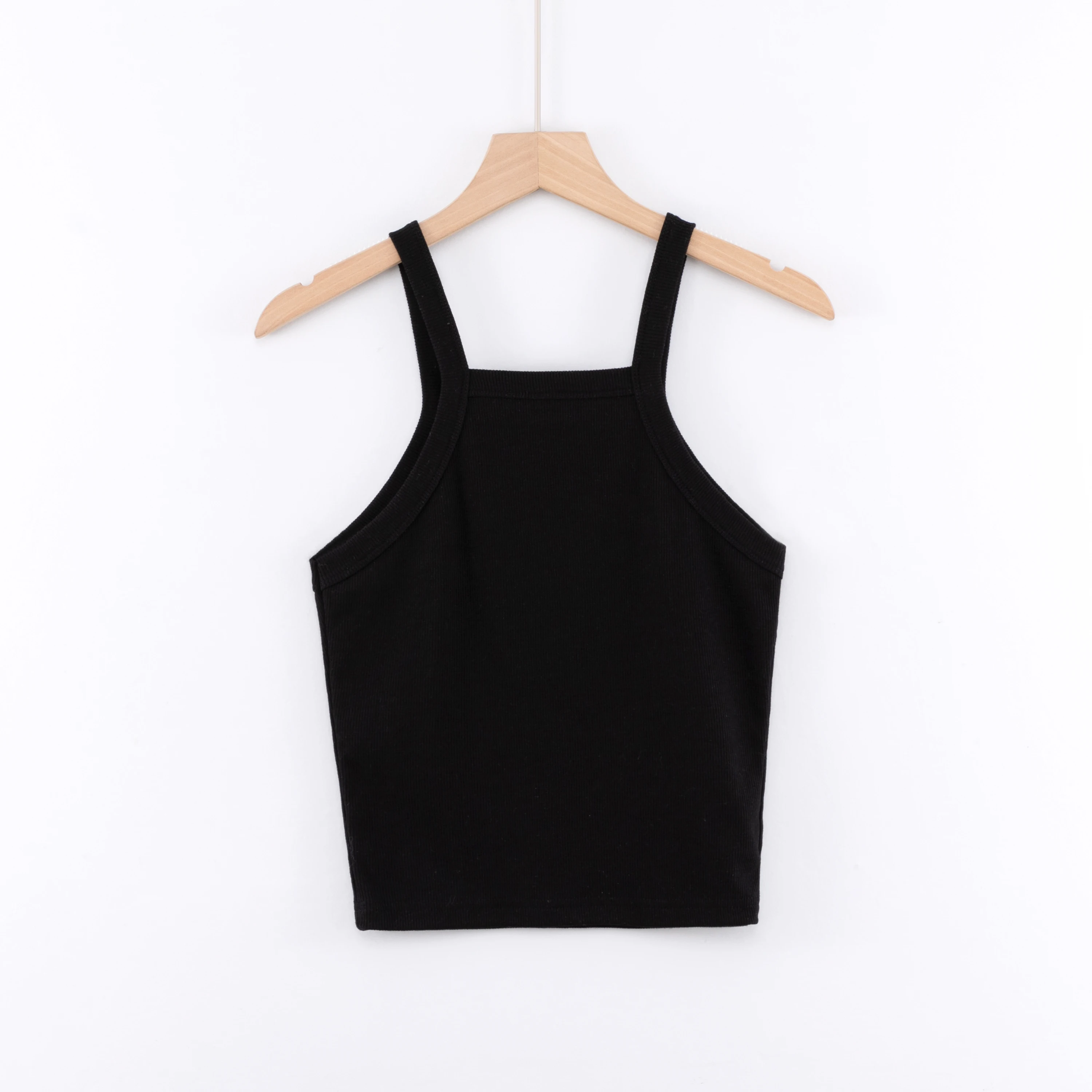 Slim Fit Open Umbilical Strap Top Women's Simple Street Sle Vest Strapl Top for Young Women in Their Late Twenties
