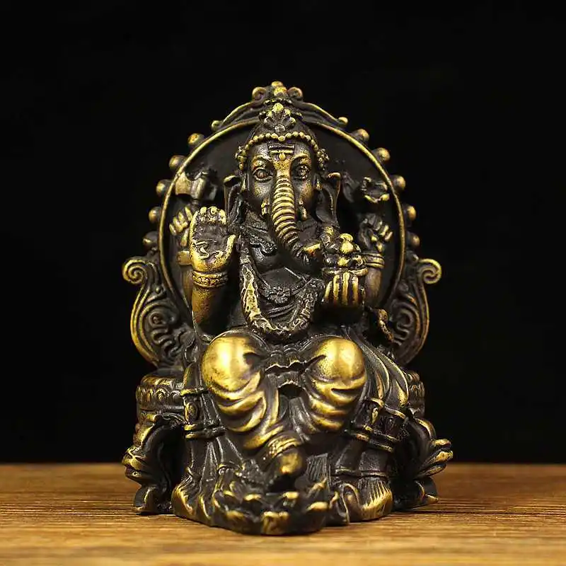 Tibet Elephant Ganesha Elephant God Buddha Statue Ornament Home Office Cabinet Deco Desktop Decor Figurines