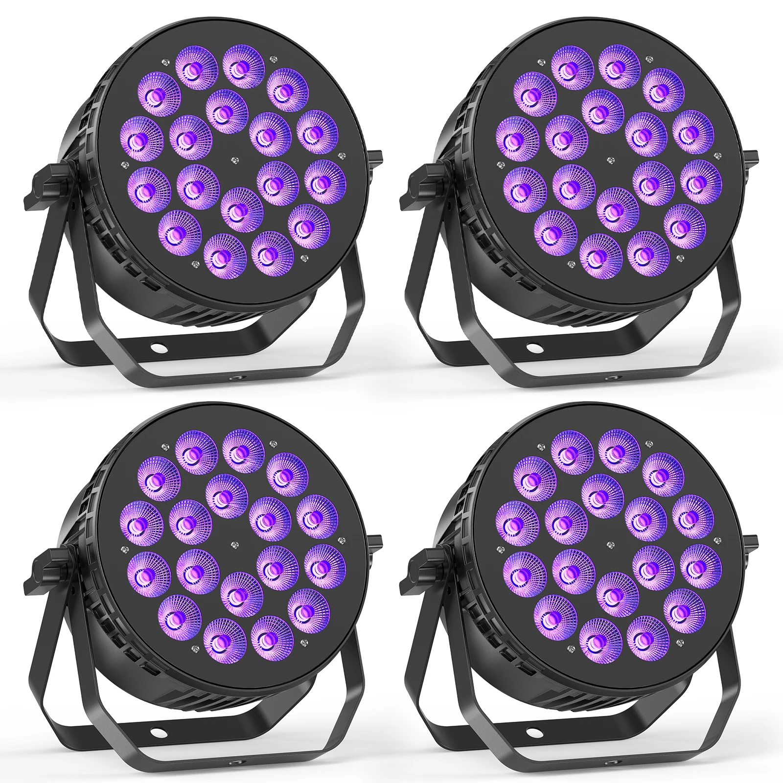 U'King 4PCS 18X8W RGBW LED Par Light DMX512 Disco Light 4IN1 LED Stage Light Effect DJ Equipment for Wedding Bar KTV Party