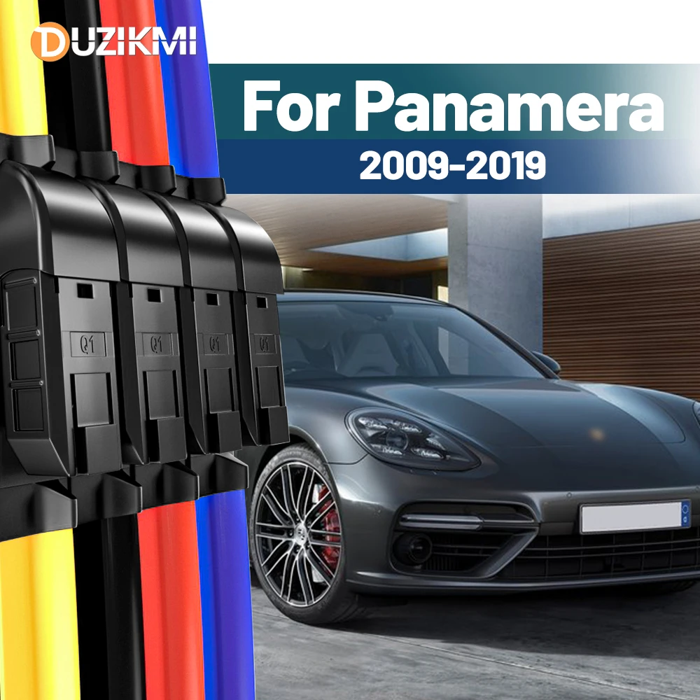 Für Porsche Panamera 970 971 2009-2019 2010 2013 2014 2015 2016 2017 2018 2 Stück Frontscheibe Scheibenwischerblätter Rot Blau