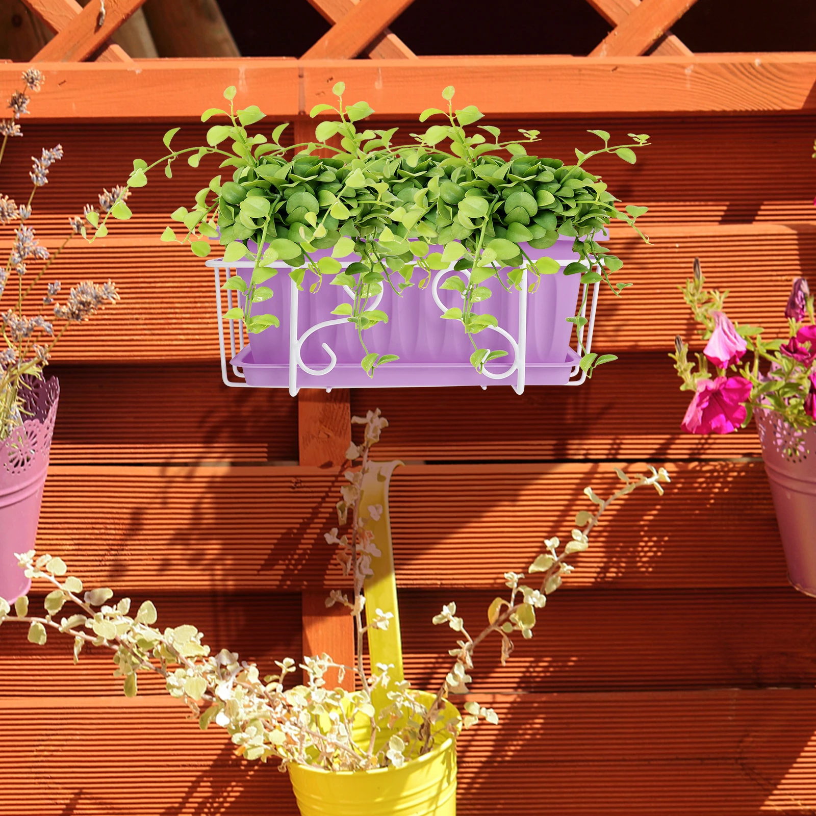 

1Set Hanging Flowerpot Rack Compact Lightweight Plant Display Stand for Home Office Balcony Garden Decoration Rack