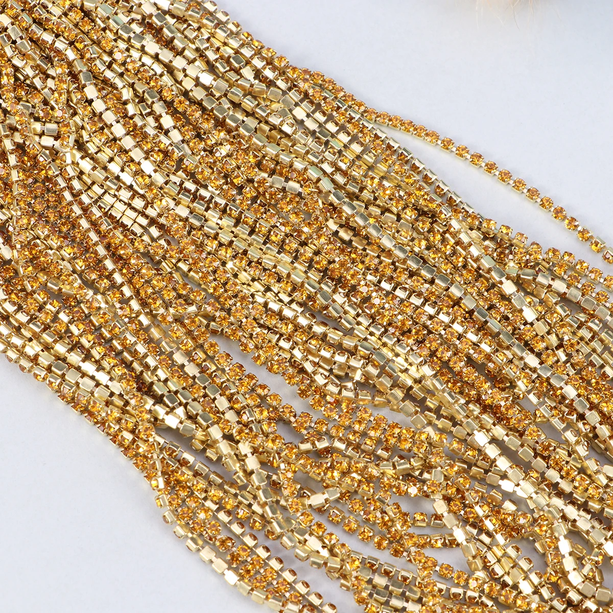 

Rhinestone Rhinestone Chain Crystal Claw Chain for Jewelry Crafts Trim Sewing Glass Decoration Wedding Accessories