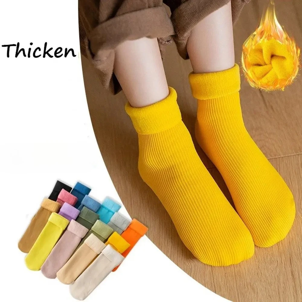 Children Winter Wamer Socks Velvet Thicken Seamless Home Floor Socks Snow Thermal Warm Socks for Boys Girls