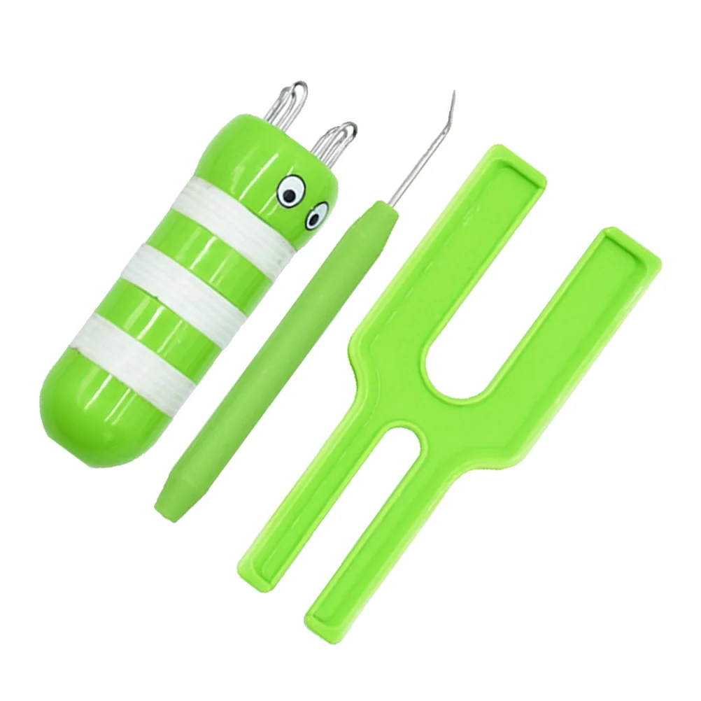 3 Pcs Bee Braider Cute Knitter Bees Knitting Machine Simple Fork DIY Craft Maker Abs Hand Rope Shaped Spool