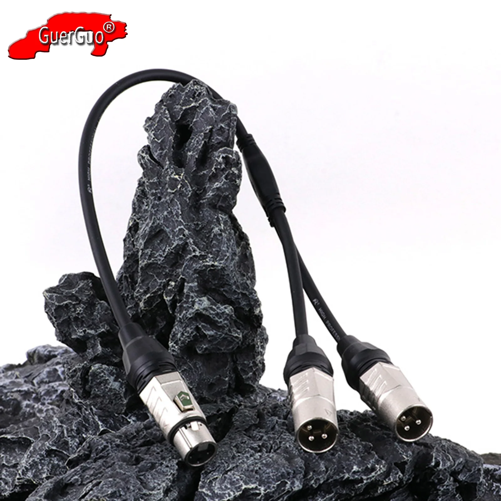 

3Pin XLR Female to Dual Male Adapter,1 Male to 2 Female XLR Y-Splitter Cord Balanced MIC Audio Extension Cable Converter for Amp