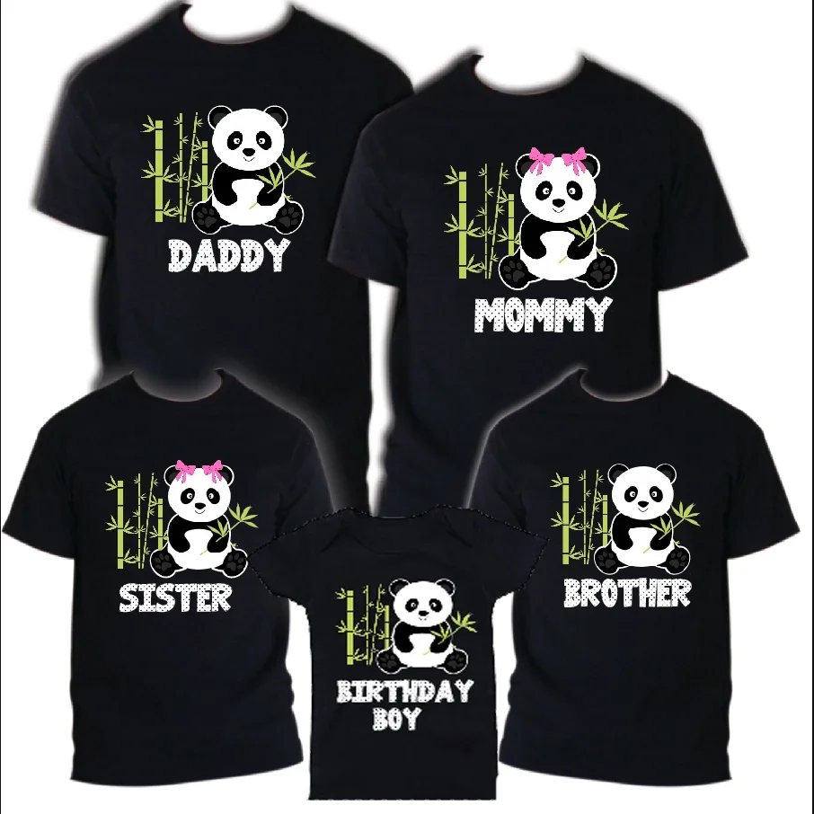 

Family Matching Panda Birthday Party T Shirt Family Matching Celebration Reunion Tee All Family Member Availible Shirt Gift