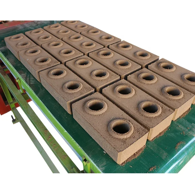 Fully automatic red clay interlocking compressed earth block brick making machine