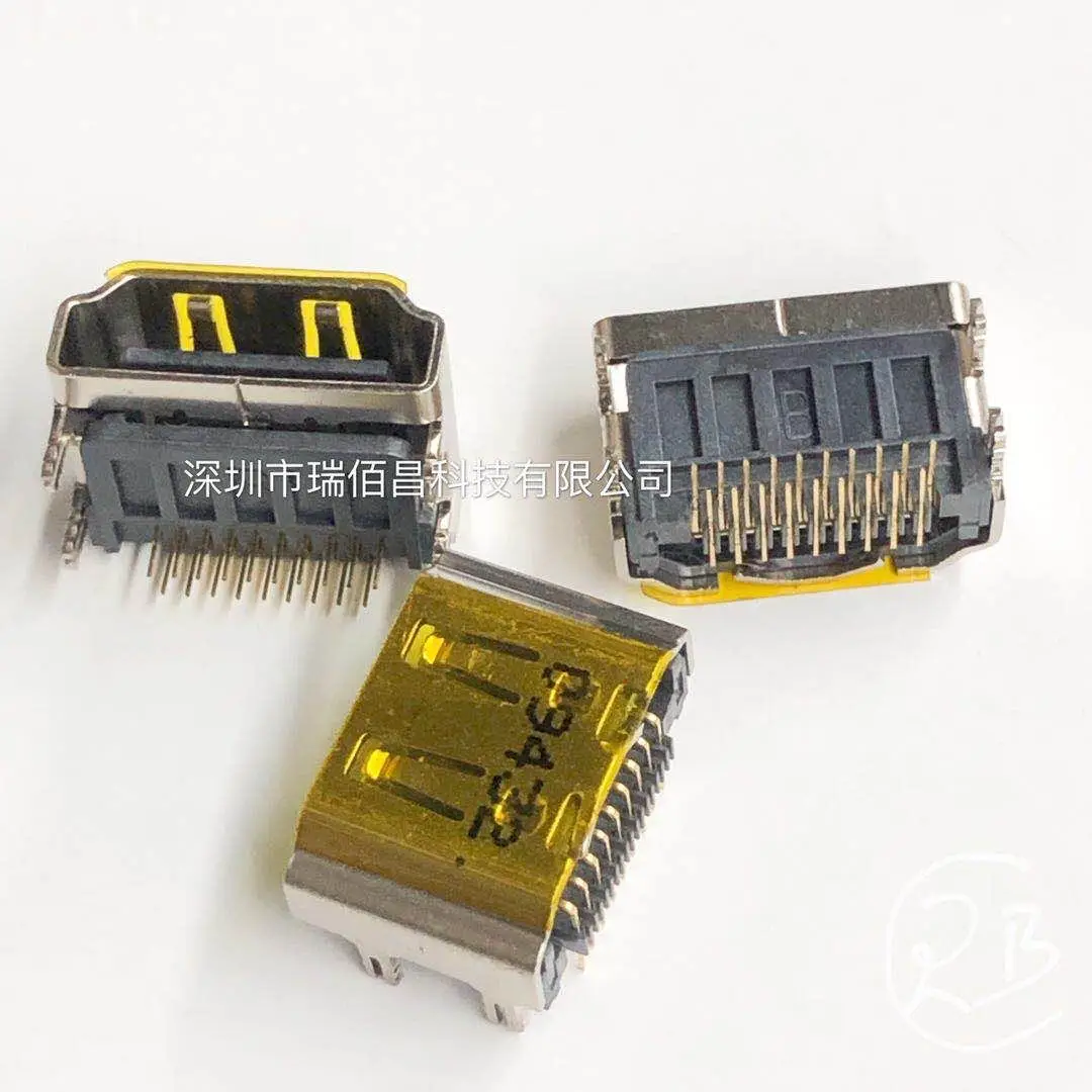 

For Reverse HDMI female seat, four-pin plug-in board 90 degrees DIP 19P double row plug-in, short body 10.0