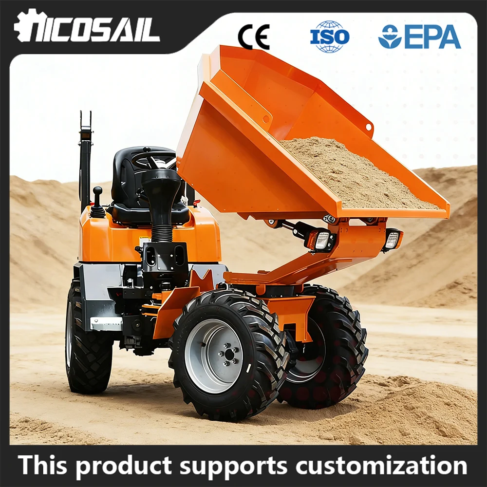 

Small mini dump truck 4x4 construction machinery equipment Mini dump truck Small transport vehicle