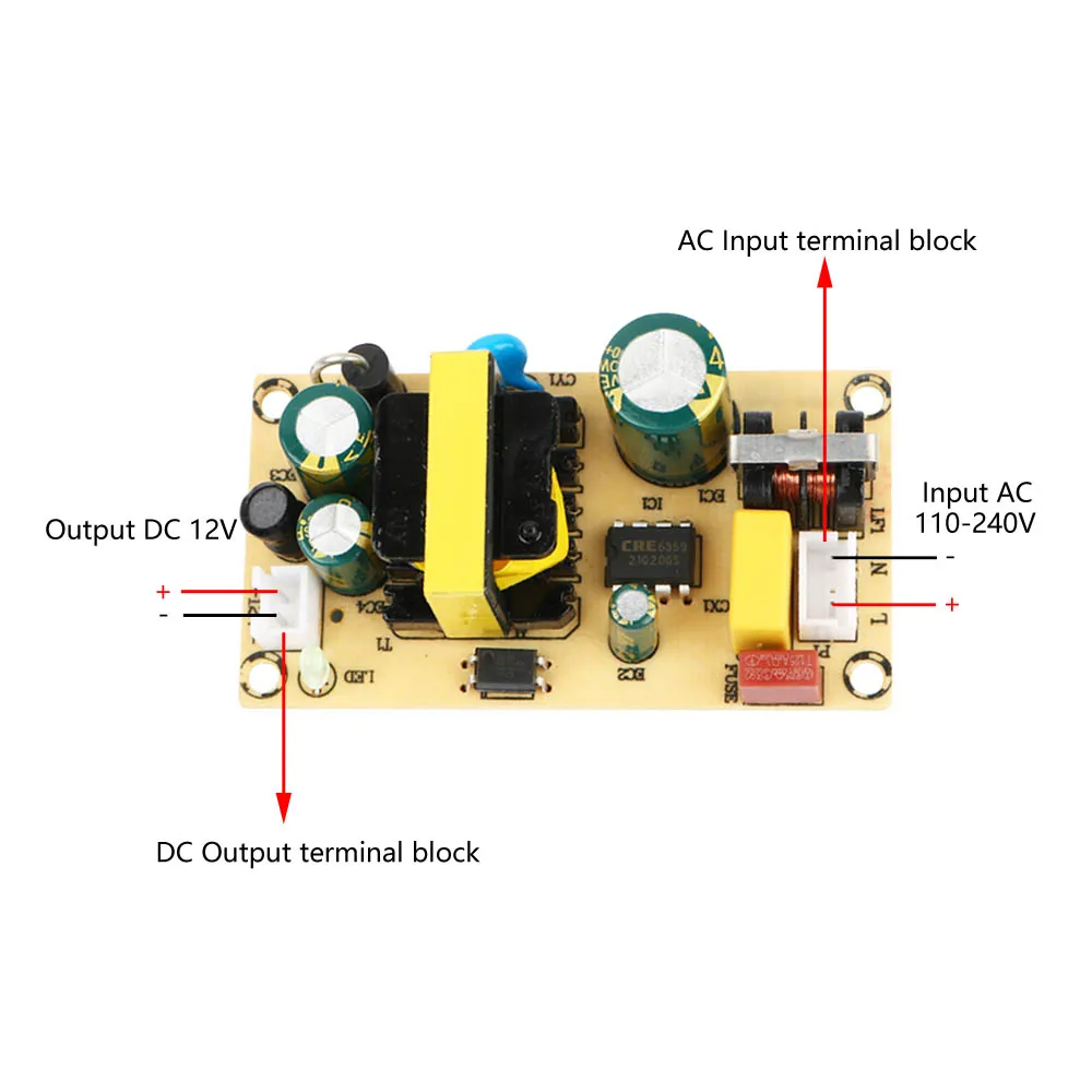 Modulo di alimentazione a commutazione da AC100-240V a DC 12 v2a 24 v1a 9V 1.5A 5V 2A convertitore di tensione isolato regolatore di protezione da