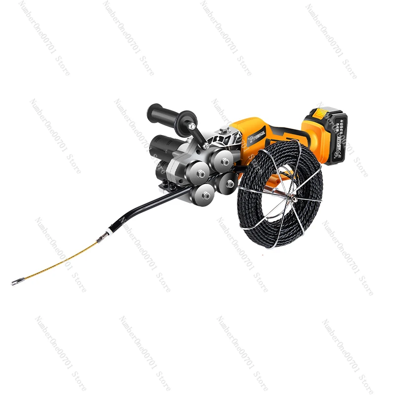 Lithium Battery Electric Thread Machine Automatic Pull Wire Stringing Machine Cable Push Puller Tools Wall Threading Machine