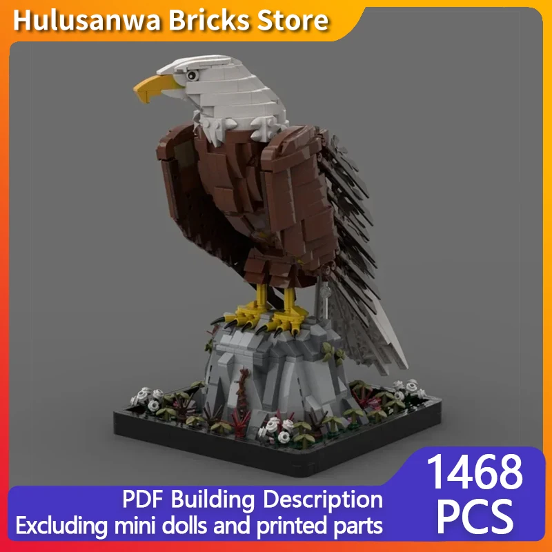 Animal Ornaments Model MOC Building Bricks Standing Bald Eagle Modular Technology Gifts Holiday Assemble Children Toys Suit