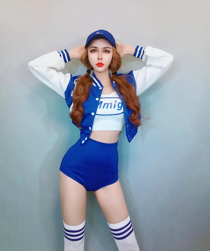 Bar Ds Performance Clothes New Korean Dance Girl Group Sexy Hip Hop Jazz Dance Costumes Women Gogo Outfits Stage Costume DN10841